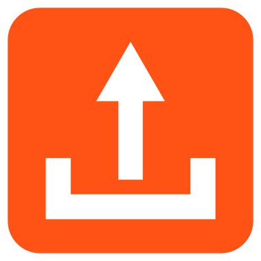 Düz kare vektör simge yüklemek