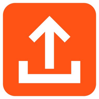 Düz kare vektör simge yüklemek