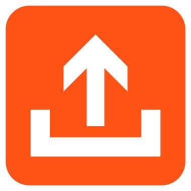 Düz kare vektör simge yüklemek