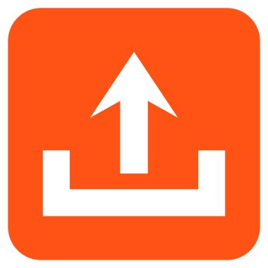 Düz kare vektör simge yüklemek