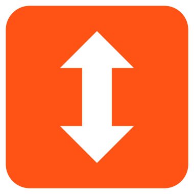 Dikey Exchange oklar düz kare vektör simgesi