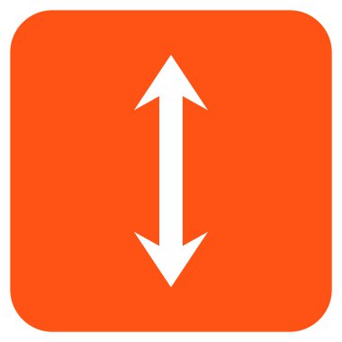 Vektör simge Dikey Çevir düz kare