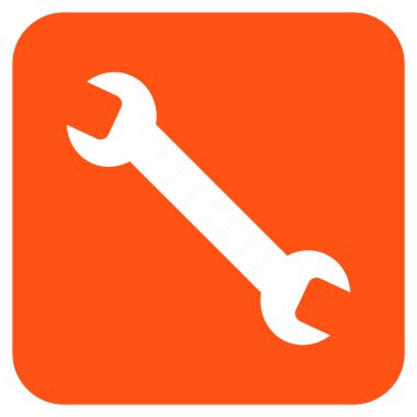 İngiliz anahtarı düz kare vektör simgesi