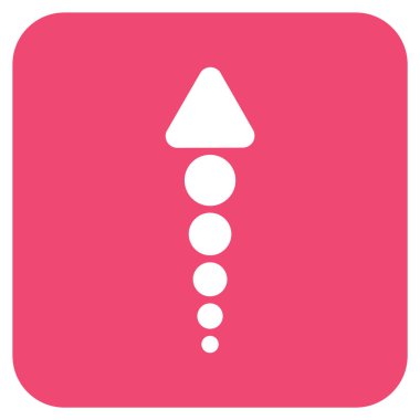 Düz yukarı ok vektör simgesi kare