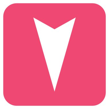 Vektör simge düz aşağı ok ucu kare