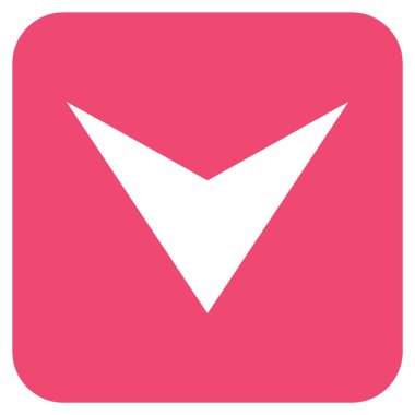 Vektör simge düz aşağı ok ucu kare