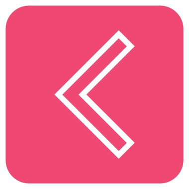 Vektör simge düz sol ok ucu kare