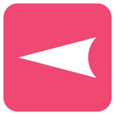 Vektör simge düz sol ok ucu kare