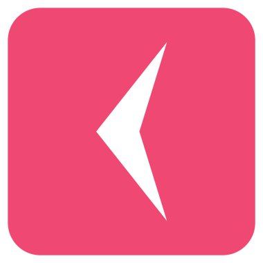 Vektör simge düz sol ok ucu kare