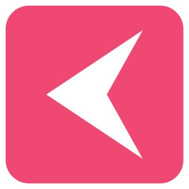 Vektör simge düz sol ok ucu kare