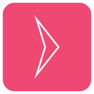 Ok ucu değil düz vektör simgesi kare