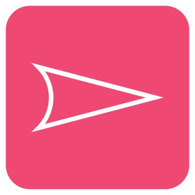 Ok ucu değil düz vektör simgesi kare