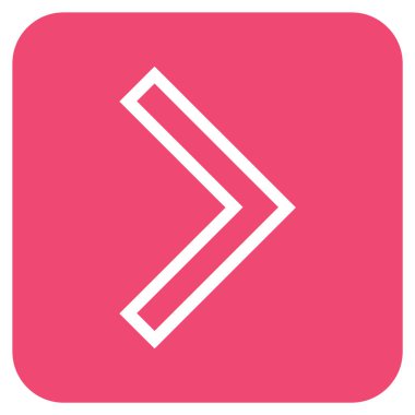 Ok ucu değil düz vektör simgesi kare