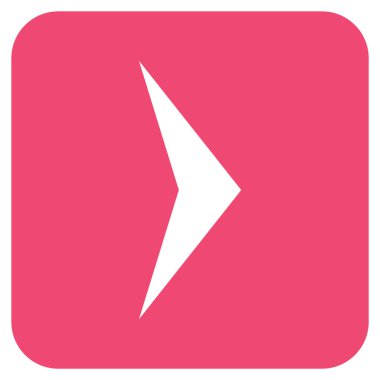 Ok ucu değil düz vektör simgesi kare