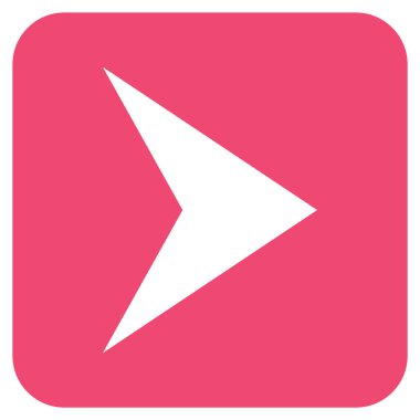 Ok ucu değil düz vektör simgesi kare