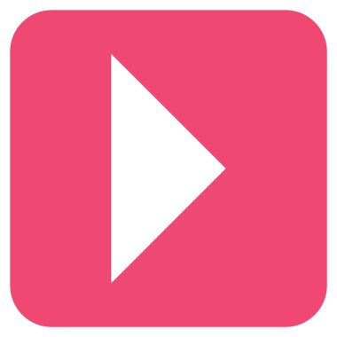 Ok ucu değil düz vektör simgesi kare