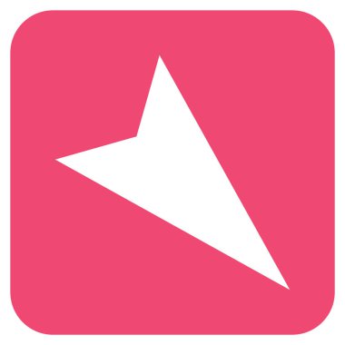 Ok ucu sağ aşağı düz kare vektör simgesi