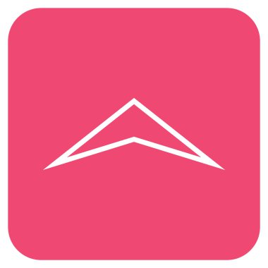 Vektör simge düz yukarı ok ucu kare