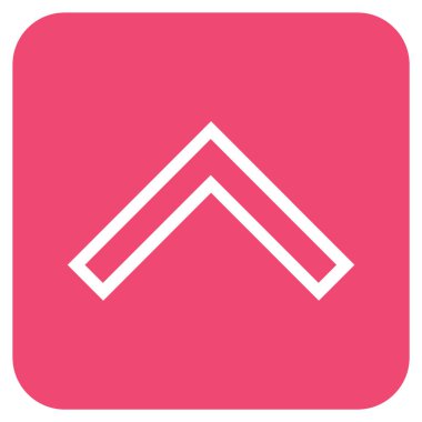 Vektör simge düz yukarı ok ucu kare