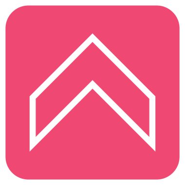 Vektör simge düz yukarı ok ucu kare