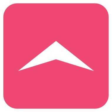 Vektör simge düz yukarı ok ucu kare