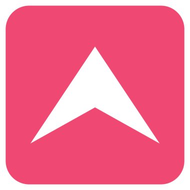 Vektör simge düz yukarı ok ucu kare