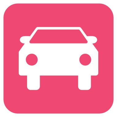 Araba düz kare vektör simgesi