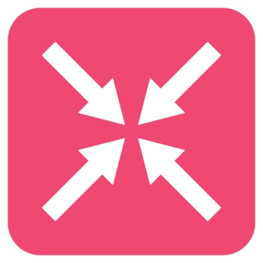 Merkezi oklar düz kare vektör simgesi