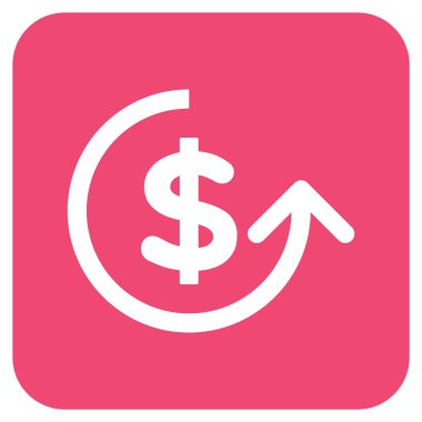 Ters ibraz düz kare vektör simgesi