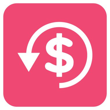 Ters ibraz düz kare vektör simgesi