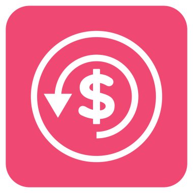 Ters ibraz düz kare vektör simgesi