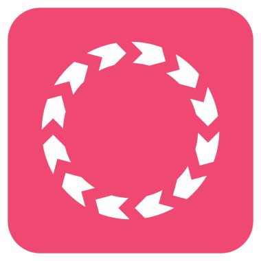 Dolaşım düz kare vektör simgesi