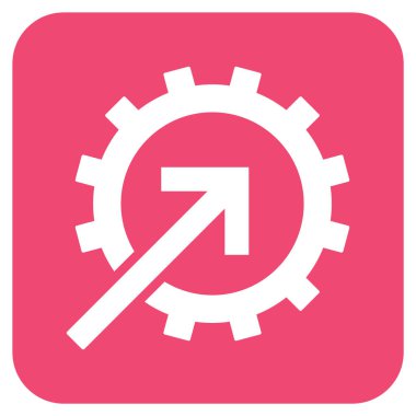 COG Tümleştirme düz kare vektör simgesi