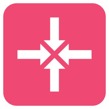 Oklar düz kare vektör simge sıkıştırmak