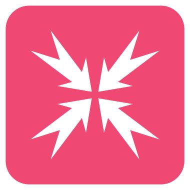 Sıkıştırma OK düz kare vektör simgesi