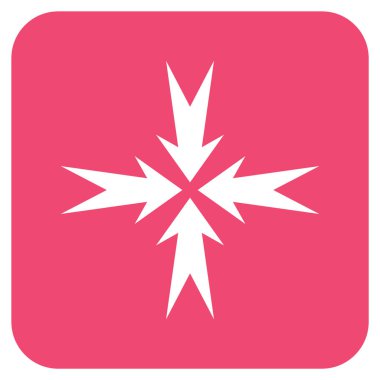 Sıkıştırma OK düz kare vektör simgesi