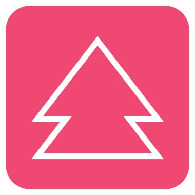 Düz yukarı yön vektör simgesi kare