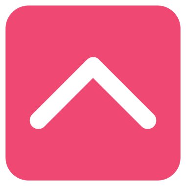 Düz yukarı yön vektör simgesi kare