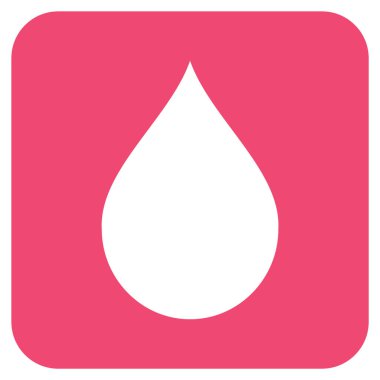 Düz kare vektör simge damla