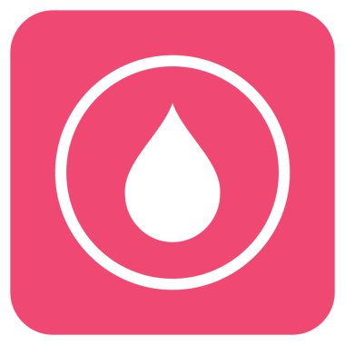 Düz kare vektör simge damla