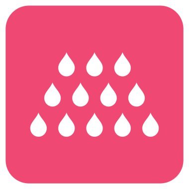 Damla düz kare vektör simgesi