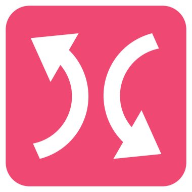 Exchange oklar düz kare vektör simgesi