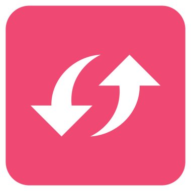 Exchange oklar düz kare vektör simgesi