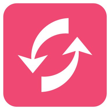 Exchange oklar düz kare vektör simgesi