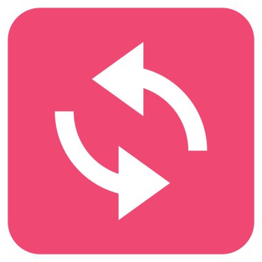 Exchange oklar düz kare vektör simgesi