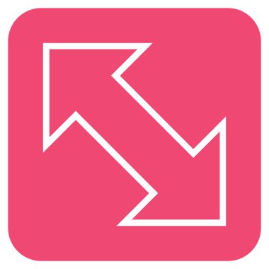 Exchange çapraz düz kare vektör simgesi