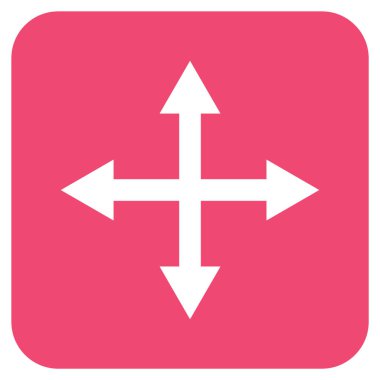 Oklar düz kare vektör simgesini genişletin