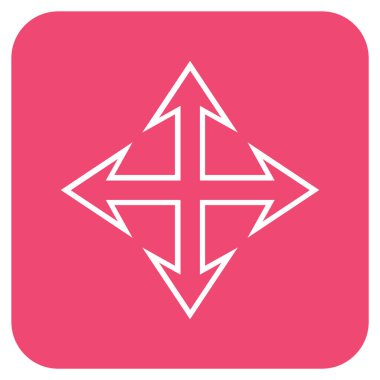 Oklar düz kare vektör simgesini genişletin