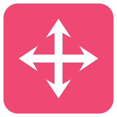 Oklar düz kare vektör simgesini genişletin