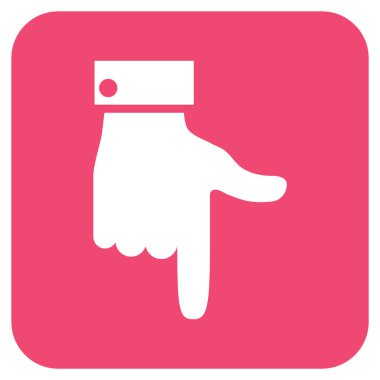 El işaretçisi düz aşağı vektör simgesi kare